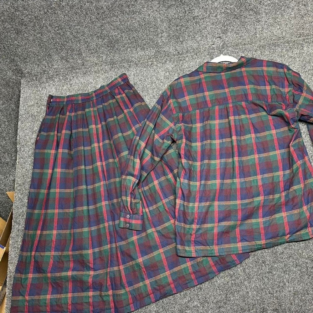 Vintage Plaid Whimsygoth Cottagecore Skirt Set Pleated Dark Fairy twee retro - Picture 6 of 7